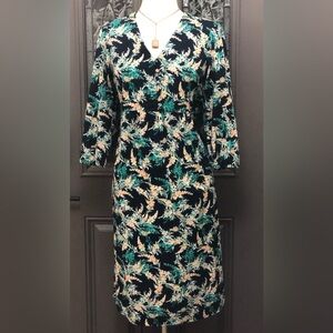 J. Jill Dress Exotic Blooms Garden Floral Cotton Summer Casual